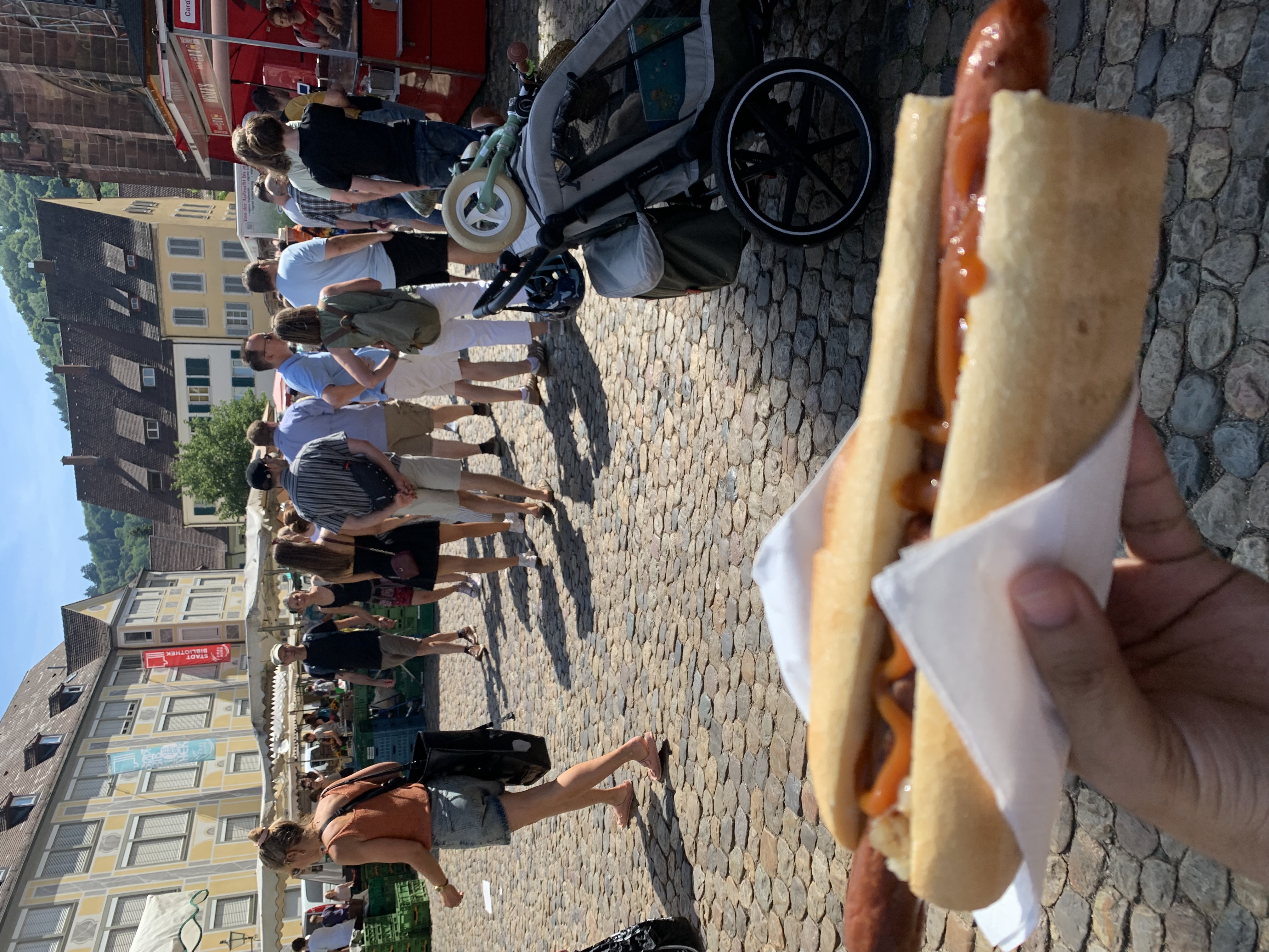 Freiburg market hot dog