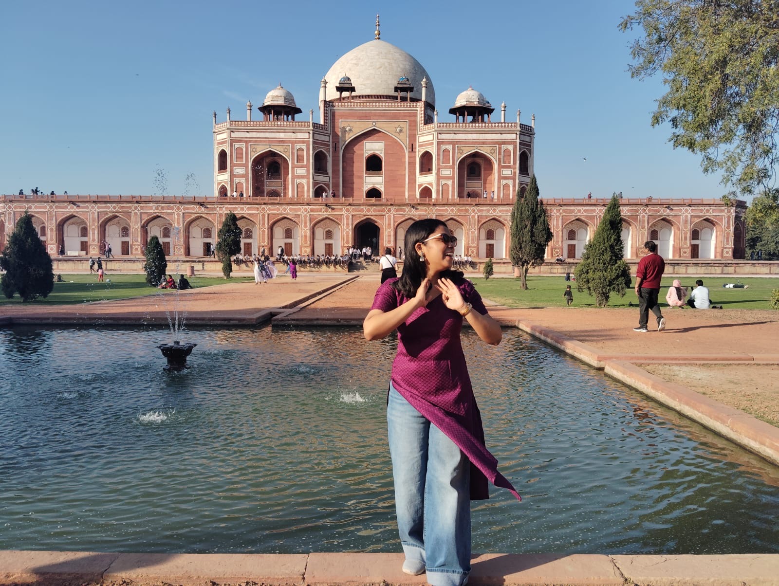 Sulagna in front of Humayun's Tomb