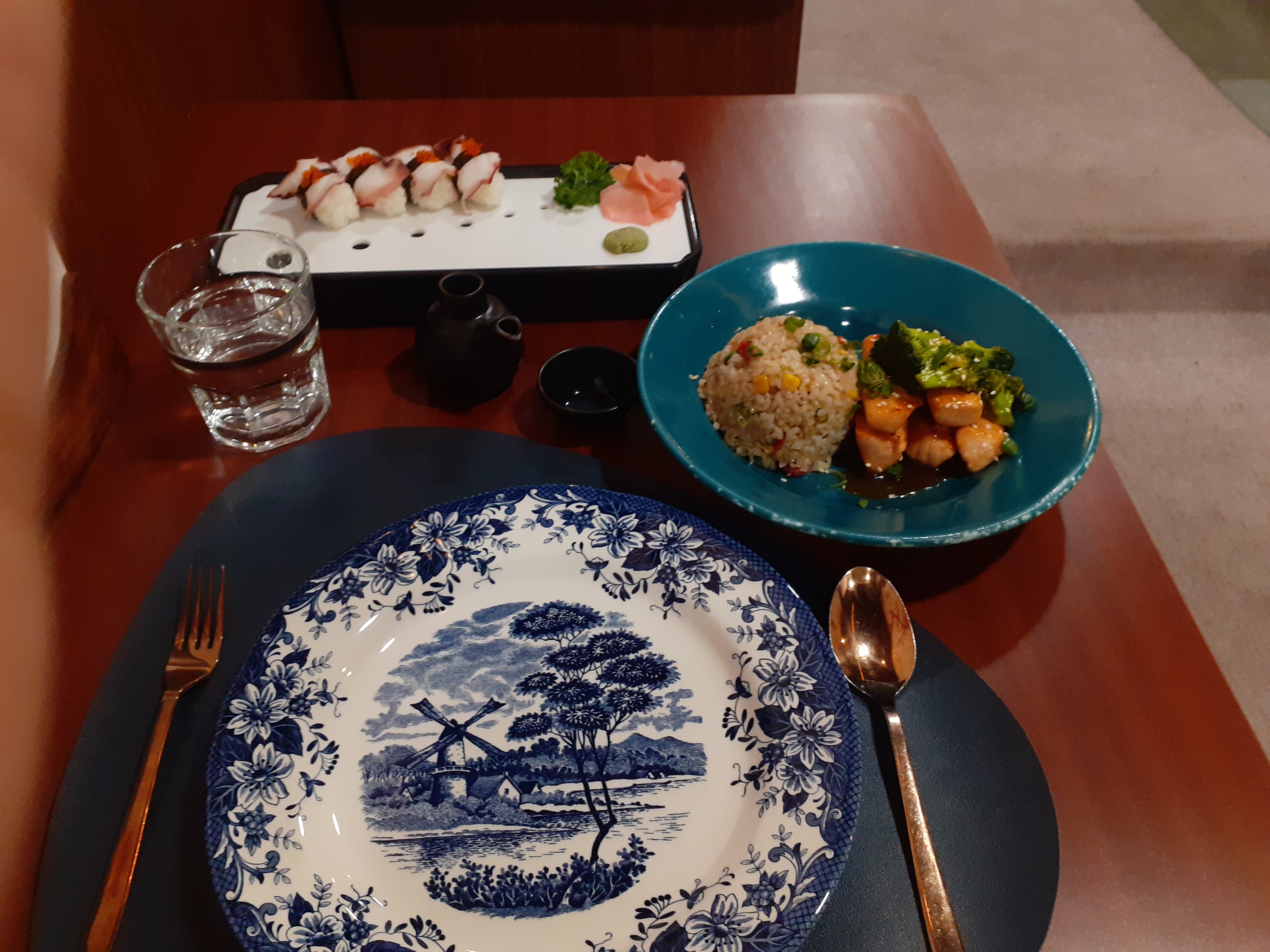 Sushi dinner at Mount Fuji restaurant